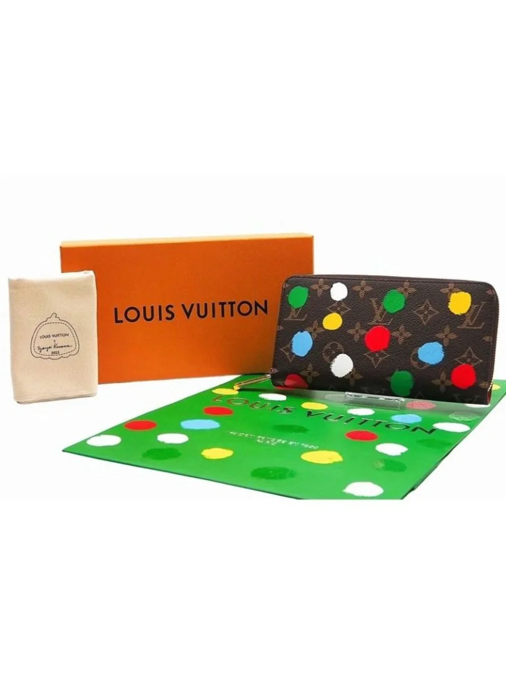 Louis Vuitton Yk Zippy Wallet Painted Dot Monogram Canvas Polka Yayoi Kusama